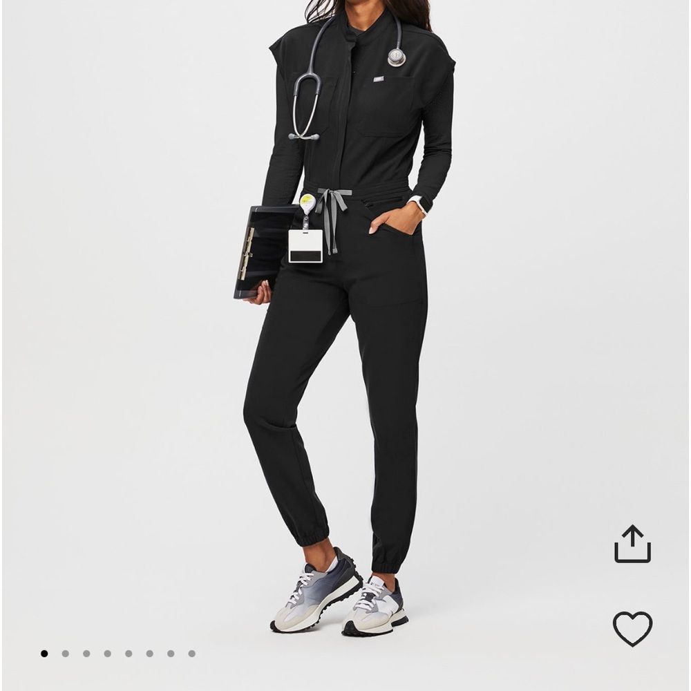 FIGS black scrub jumpsuit